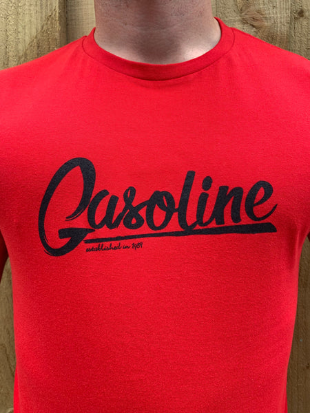 Red Large Gasoline Logo - gasolineclothingcompany