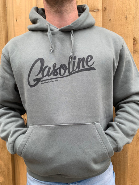 Millennial khaki Hooded Large Gasoline Logo - gasolineclothingcompany