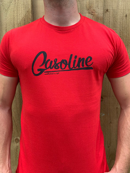 Red Large Gasoline Logo - gasolineclothingcompany