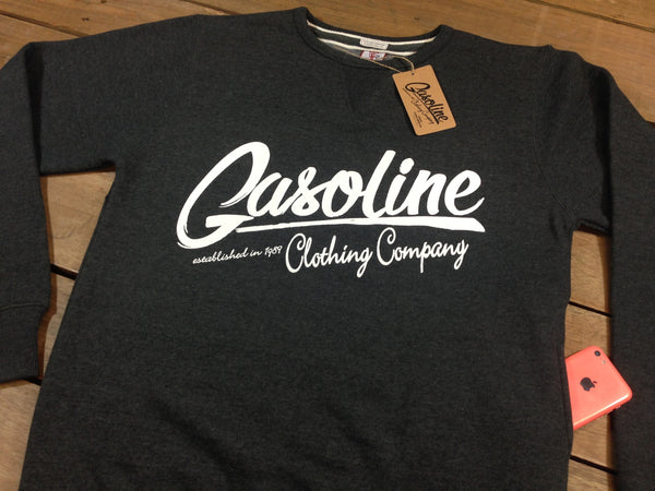 Gasoline Sweatshirt, Dark Grey - gasolineclothingcompany