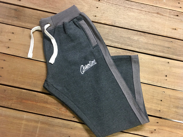 Black Melange/Grey jogger bottom - gasolineclothingcompany